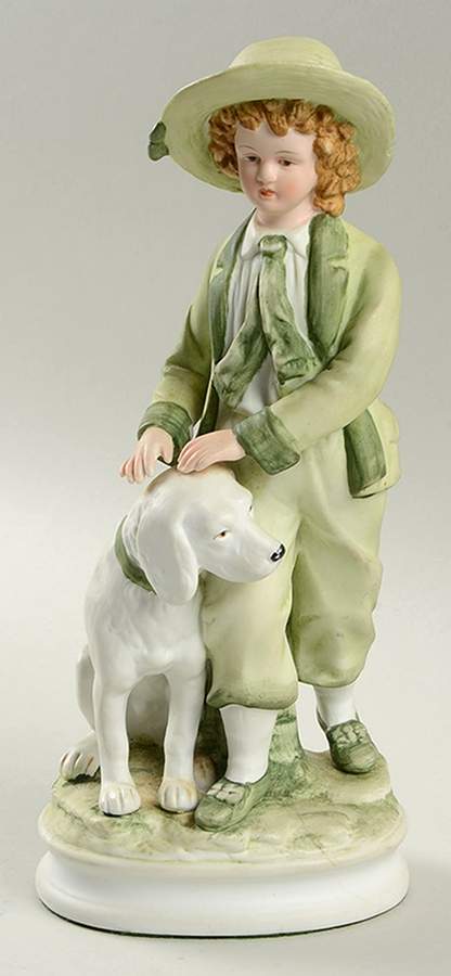 Sadek Figurines Boy With Dog-Green - No Box by Sadek-1