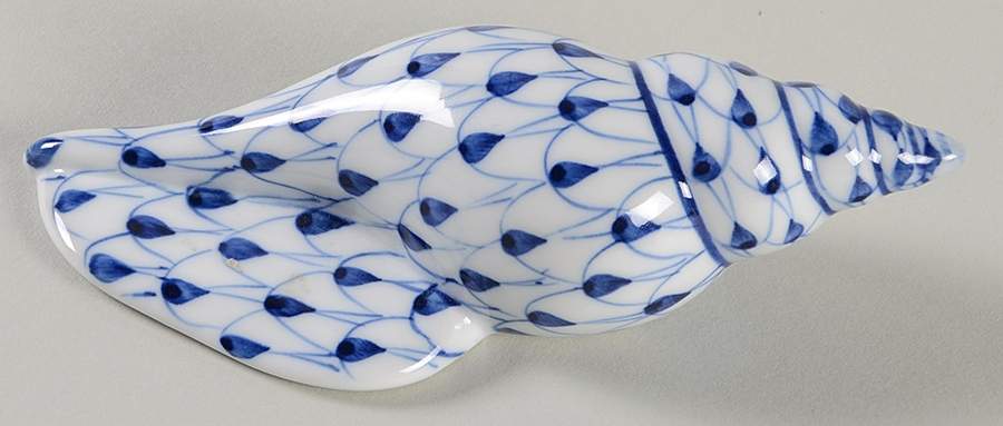 Sadek Fishnet Animals Conch Shell-Blue - Boxed by Sadek-1