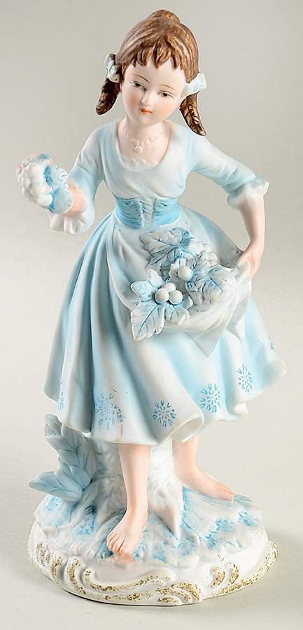 Sadek Figurines Girl With Grapes-Blue - No Box by Sadek-1