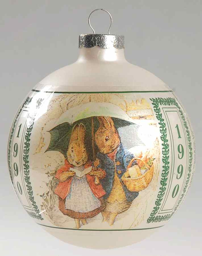 Beatrix Potter Annual Christmas Ornament Rabbits In The Snow - Boxed by Schmid-1