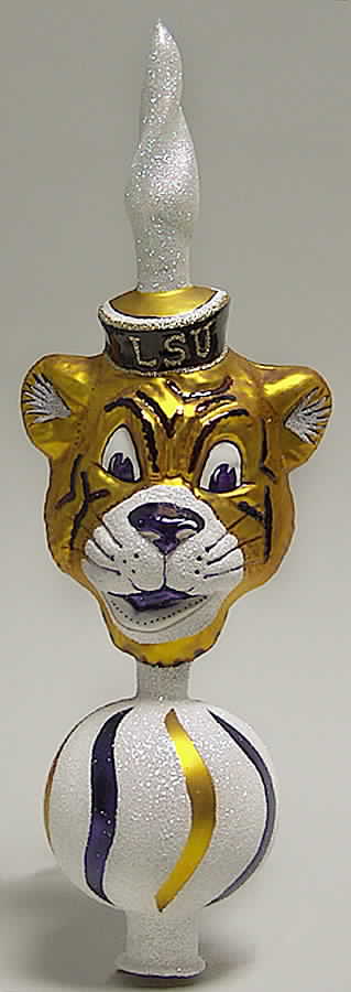 College Mascot Tree Topper Louisiana State Tigers - Boxed by Slavic Treasures-1