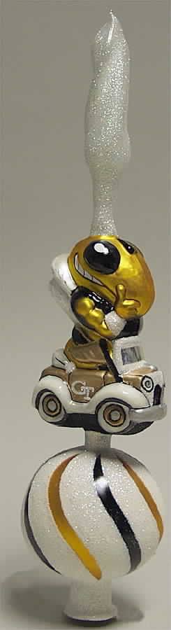 College Mascot Tree Topper Georgia Tech Yellow Jackets - Boxed by Slavic Treasures-1