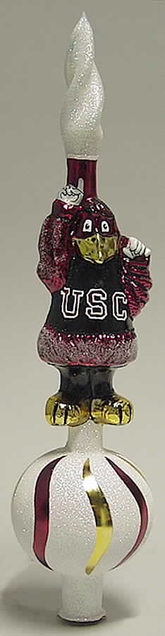 College Mascot Tree Topper South Carolina Gamecocks - No Box by Slavic Treasures-1