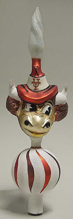 College Mascot Tree Topper Texas Longhorns - Boxed by Slavic Treasures-1