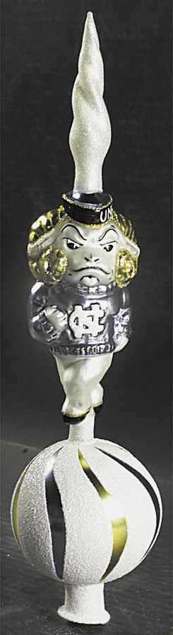 College Mascot Tree Topper Unc Tar Heels  - With Box by Slavic Treasures-1