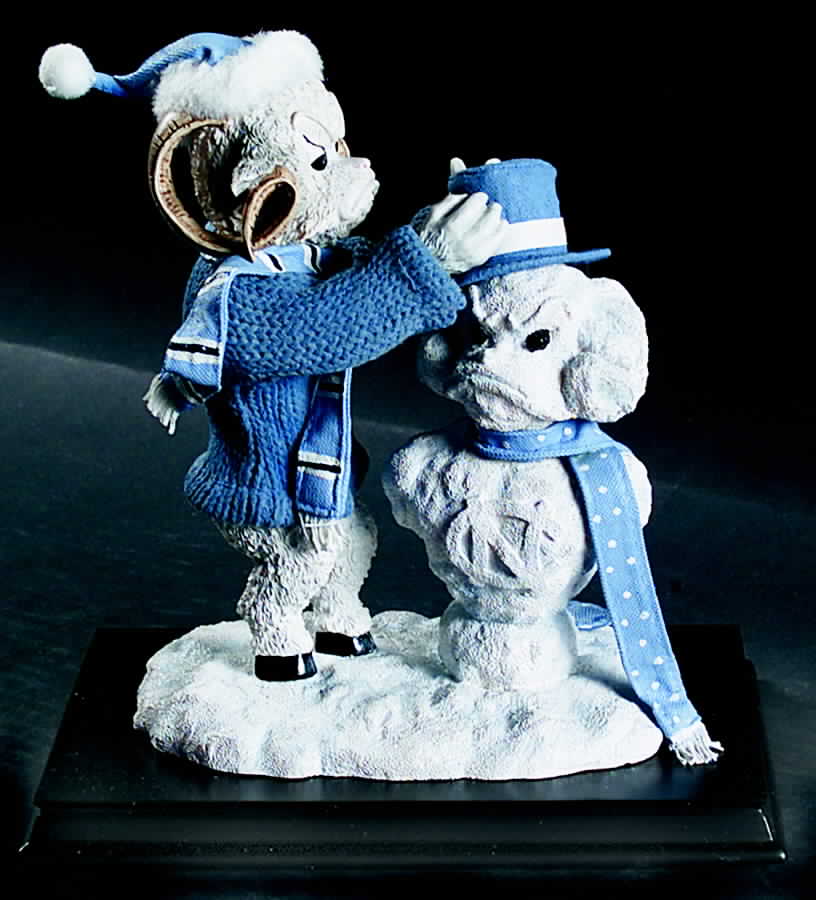 Snow Mascot Figurines Unc Tar Heels - No Box by Slavic Treasures-1
