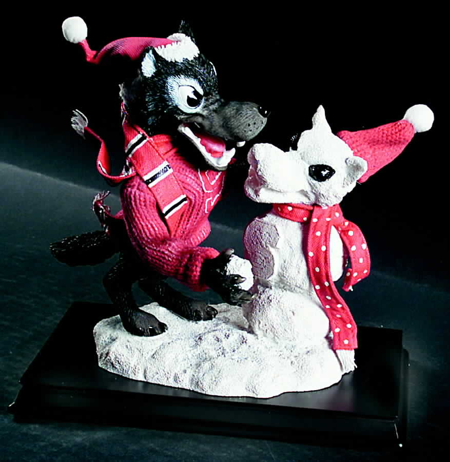 Snow Mascot Figurines Nc State Wolfpack - No Box by Slavic Treasures-1