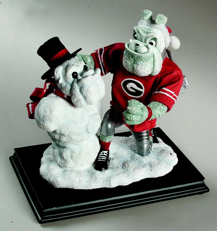 Snow Mascot Figurines Georgia Bulldogs - No Box by Slavic Treasures-1