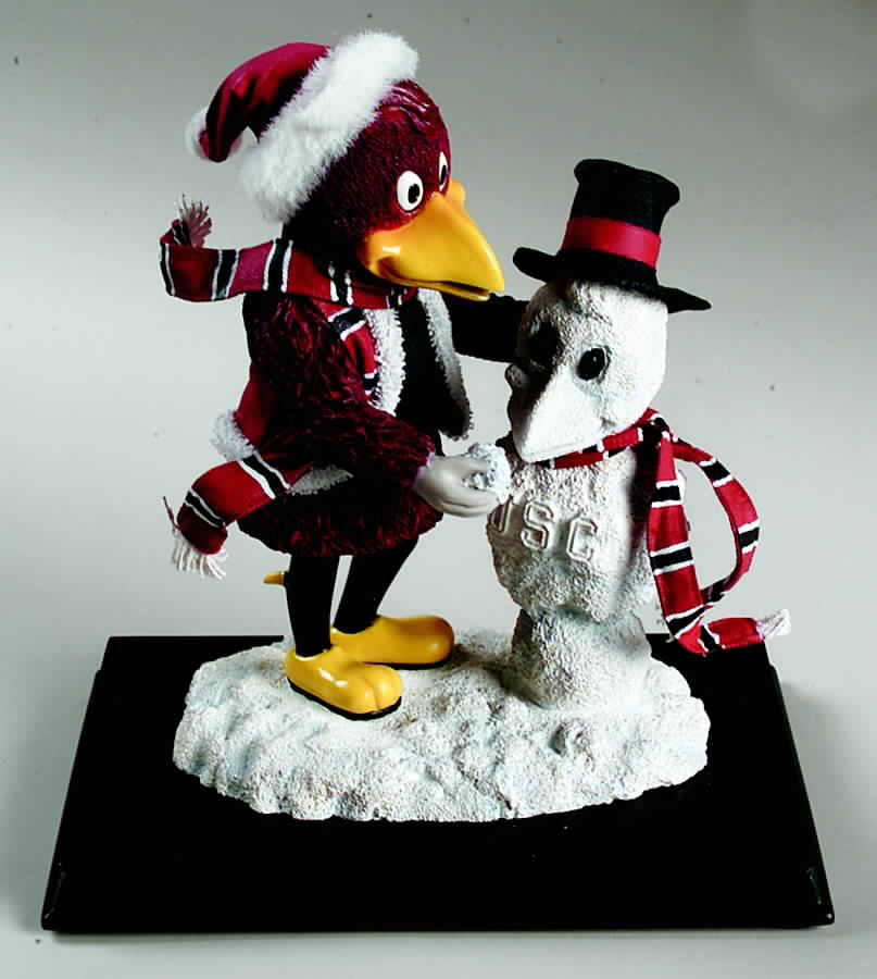 Snow Mascot Figurines South Carolina Gamecocks - Boxed by Slavic Treasures-1