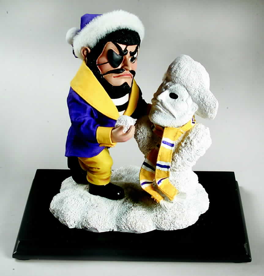 Snow Mascot Figurines East Carolina Pirates - No Box by Slavic Treasures-1