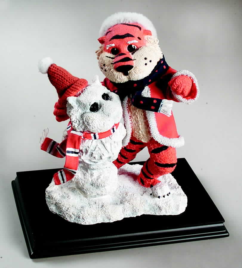 Snow Mascot Figurines Auburn Tigers - No Box by Slavic Treasures-1