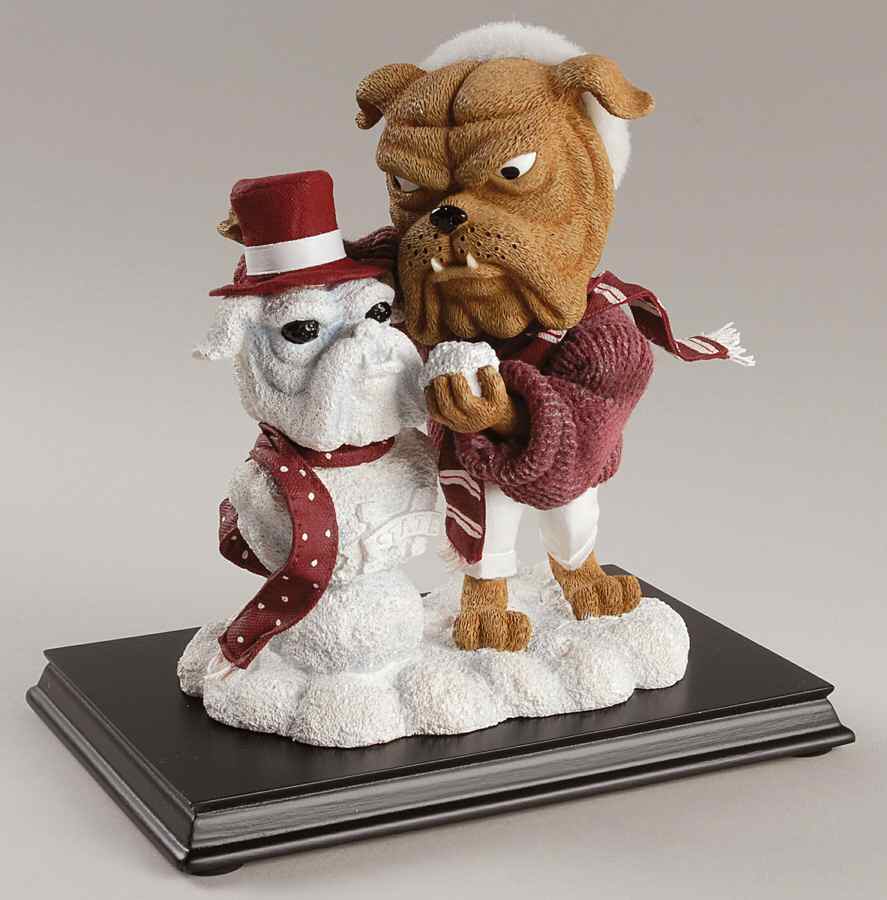 Snow Mascot Figurines Mississippi State Bulldogs - Boxed by Slavic Treasures-1