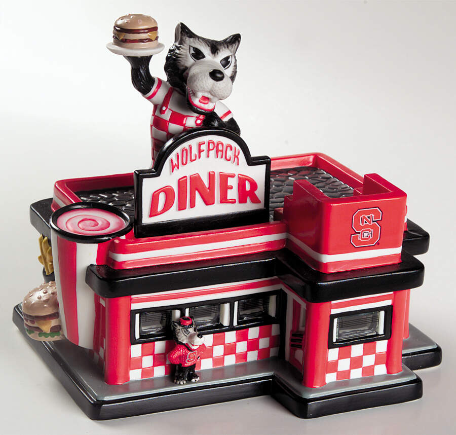 College Treasures Lighted Houses Nc State Wolfpack-Diner - No Box by Slavic Treasures-1