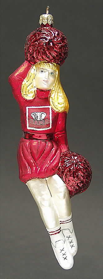 Cheerleader Ornaments Alabama Crimson Tide - No Box by Slavic Treasures-1