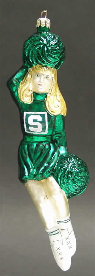 Cheerleader Ornaments Michigan State Spartans - No Box by Slavic Treasures-1