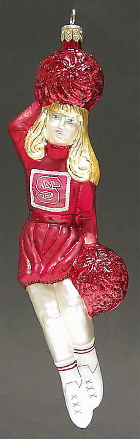 Cheerleader Ornaments Nc State Wolfpack - Boxed by Slavic Treasures-1
