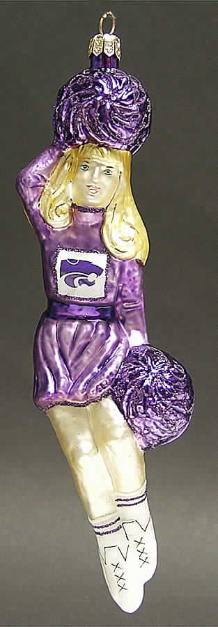 Cheerleader Ornaments Kansas State Wildcats - No Box by Slavic Treasures-1