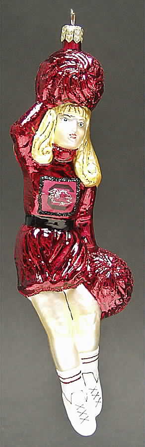 Cheerleader Ornaments South Carolina Gamecocks - No Box by Slavic Treasures-1