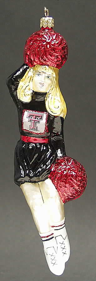 Cheerleader Ornaments Texas Tech Red Raiders - Boxed by Slavic Treasures-1