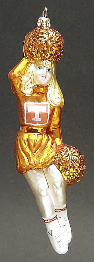 Cheerleader Ornaments Tennessee Volunteers - Boxed by Slavic Treasures-1