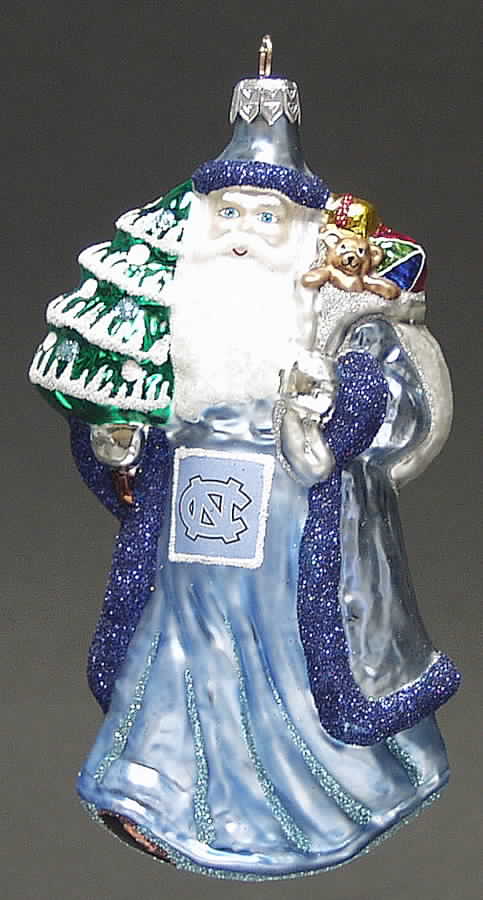 University Santa Ornaments North Carolina Tar Heels - Boxed by Slavic Treasures-1