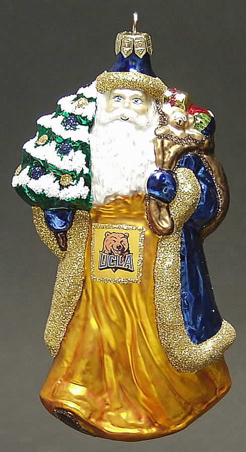 University Santa Ornaments Ucla Bruins - Boxed by Slavic Treasures-1