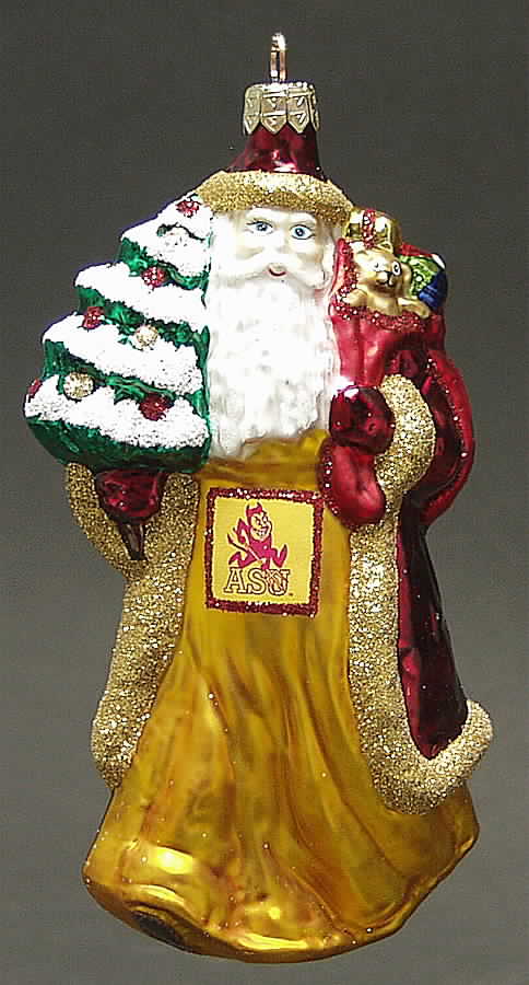 University Santa Ornaments Arizona State Sun Devils - No Box by Slavic Treasures-1