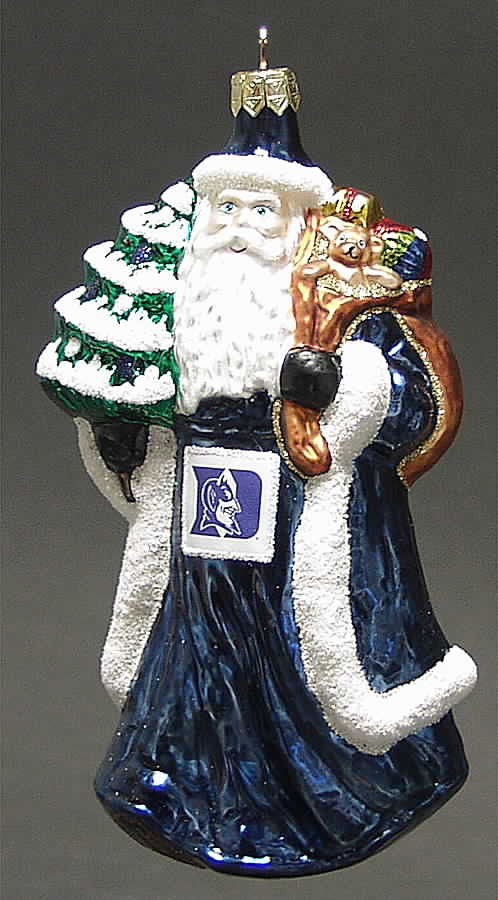 University Santa Ornaments Duke Blue Devils - Boxed by Slavic Treasures-1