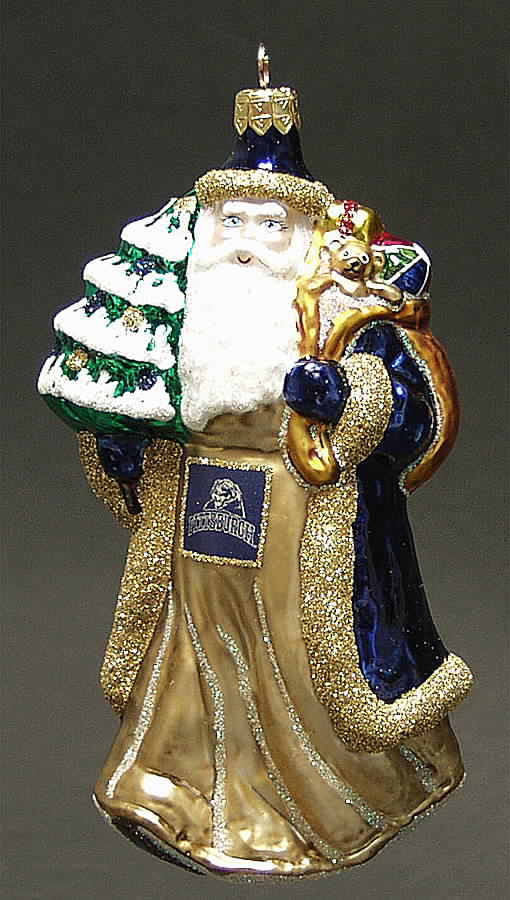 University Santa Ornaments Pittsburgh Panthers - Boxed by Slavic Treasures-1