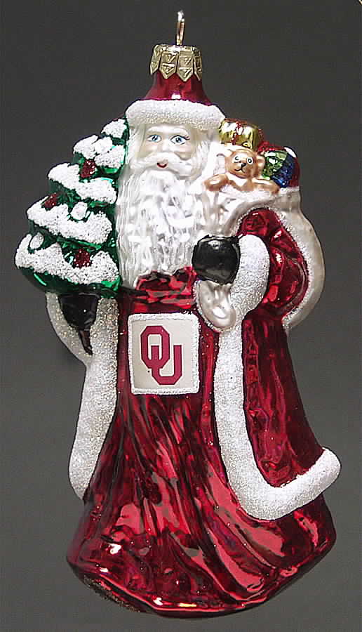 University Santa Ornaments Oklahoma Sooners - No Box by Slavic Treasures-1