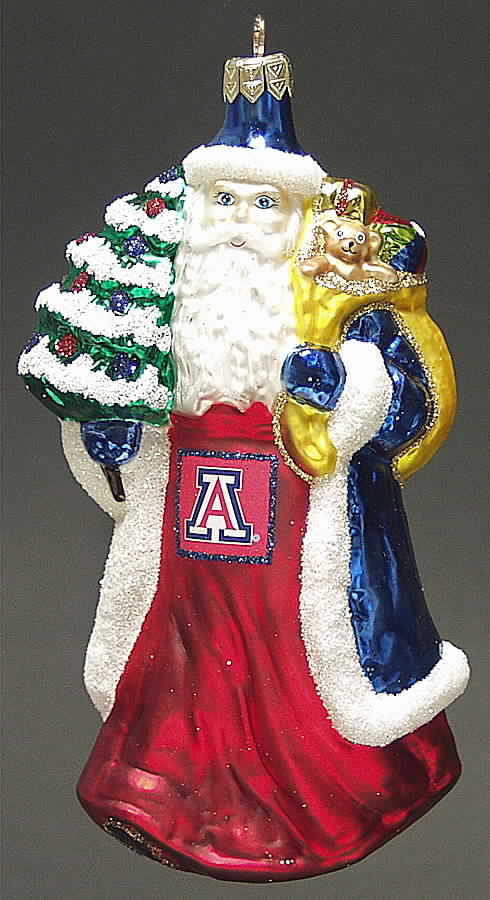 University Santa Ornaments Arizona Wildcats - Boxed by Slavic Treasures-1