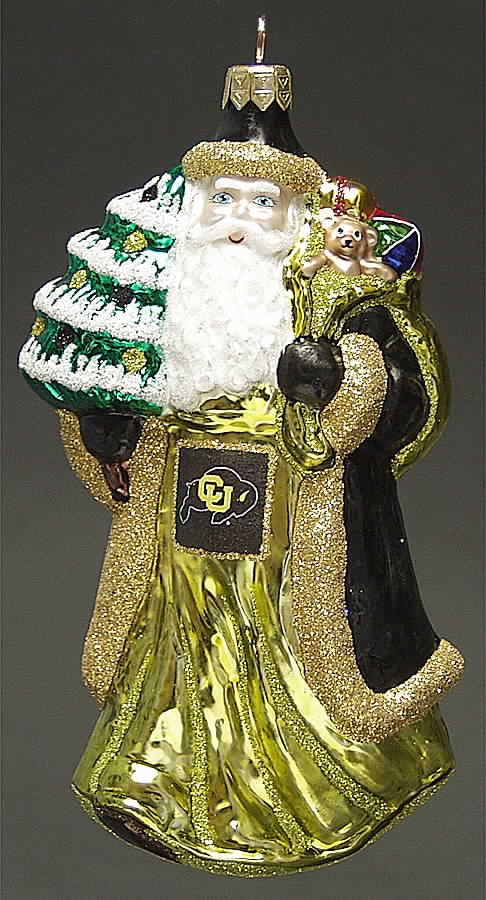 University Santa Ornaments Colorado Buffaloes - Boxed by Slavic Treasures-1