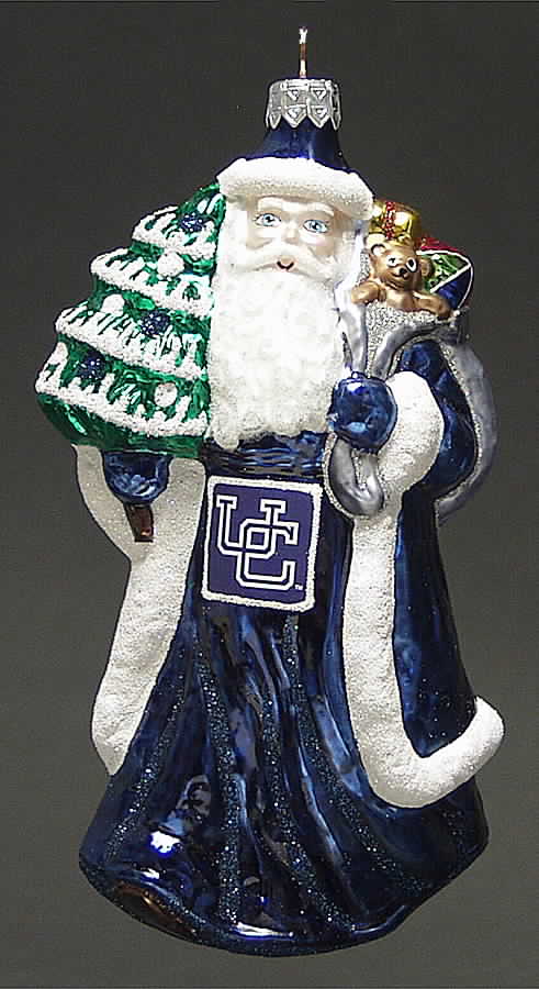 University Santa Ornaments Connecticut Huskies - No Box by Slavic Treasures-1