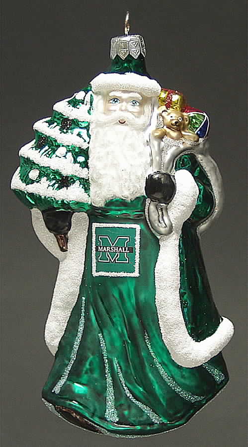University Santa Ornaments Marshall Thundering Herd - Boxed by Slavic Treasures-1