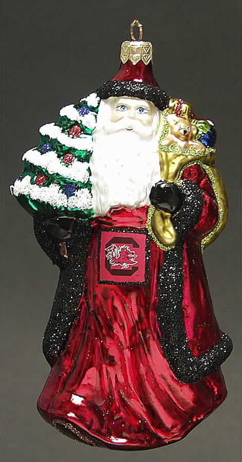 University Santa Ornaments South Carolina Gamecocks - No Box by Slavic Treasures-1