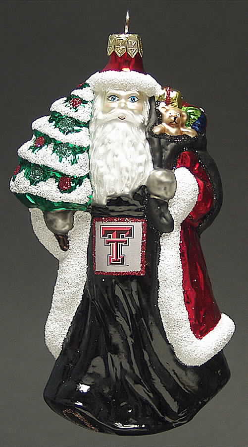 University Santa Ornaments Texas Tech Red Raiders - Boxed by Slavic Treasures-1
