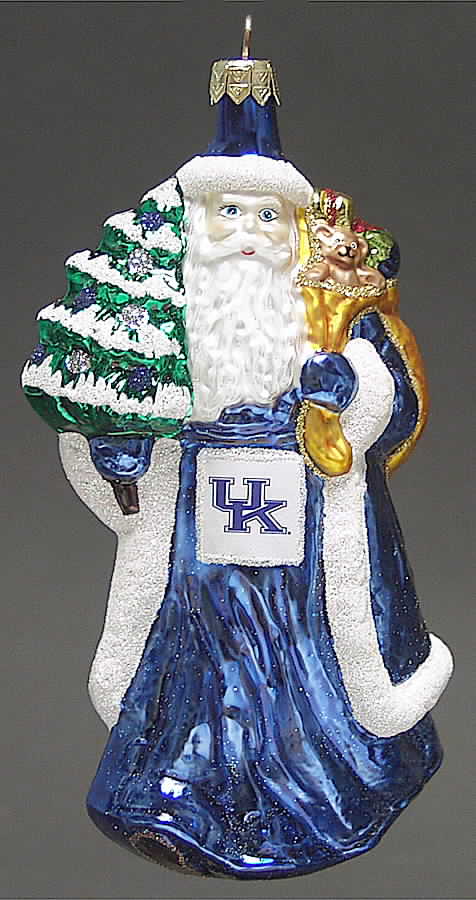 University Santa Ornaments Kentucky Wildcats - Boxed by Slavic Treasures-1