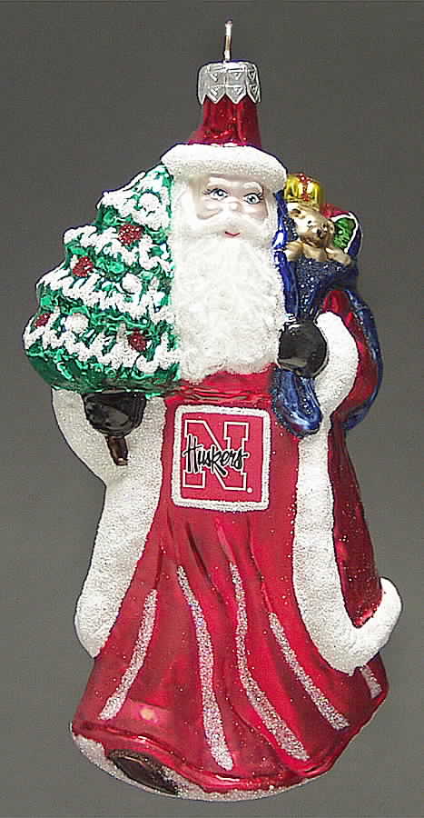 University Santa Ornaments Nebraska Cornhuskers - No Box by Slavic Treasures-1