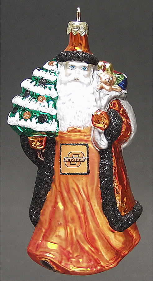 University Santa Ornaments Oklahoma State Cowboys - Boxed by Slavic Treasures-1