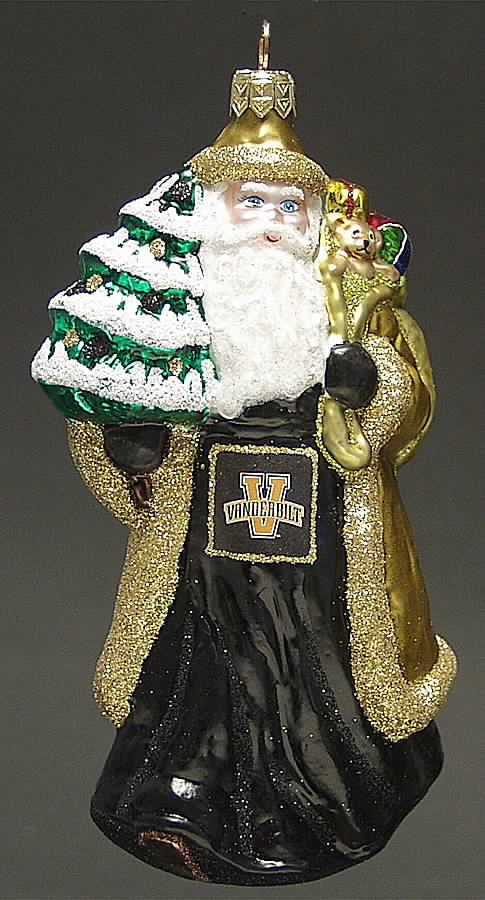 University Santa Ornaments Vanderbilt Commodores - No Box by Slavic Treasures-1