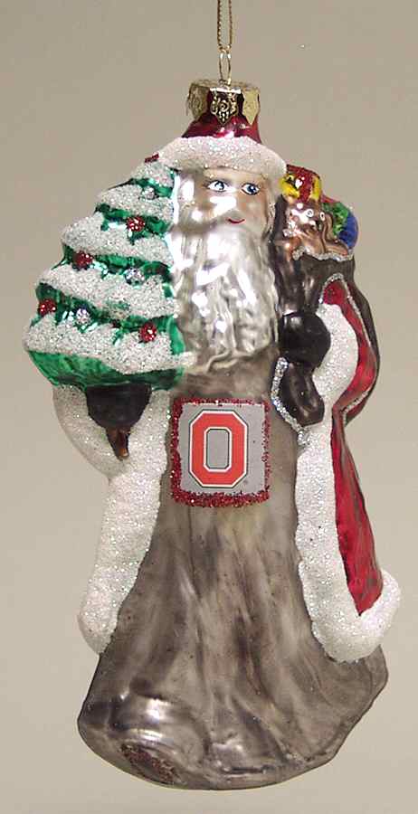 University Santa Ornaments Ohio State Buckeyes - No Box by Slavic Treasures-1