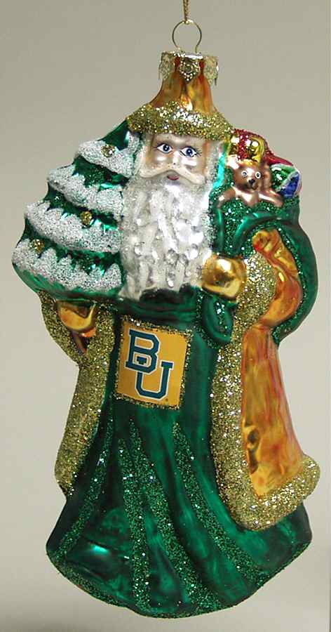 University Santa Ornaments Baylor Bears - No Box by Slavic Treasures-1