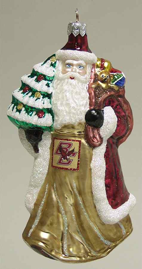 University Santa Ornaments Boston College Eagles - Boxed by Slavic Treasures-1