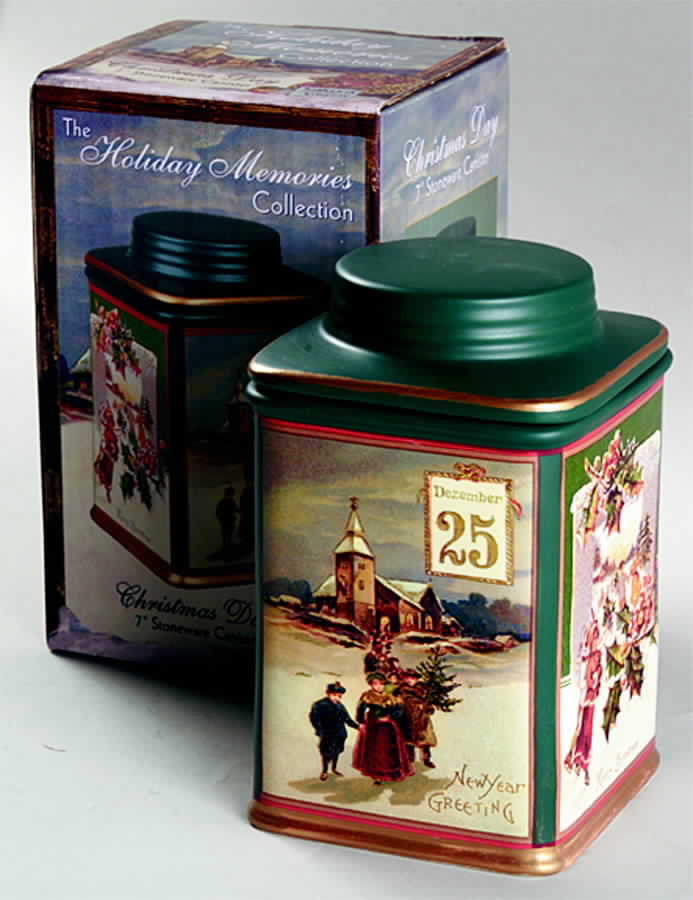 Holiday Memories-Canister Christmas Day - With Box by Sakura-1