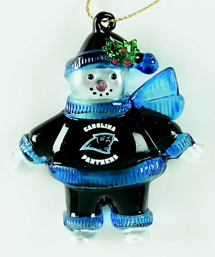 NFL Team Crystal Snowmen Carolina Panthers - With Box by Scottish Christmas-1