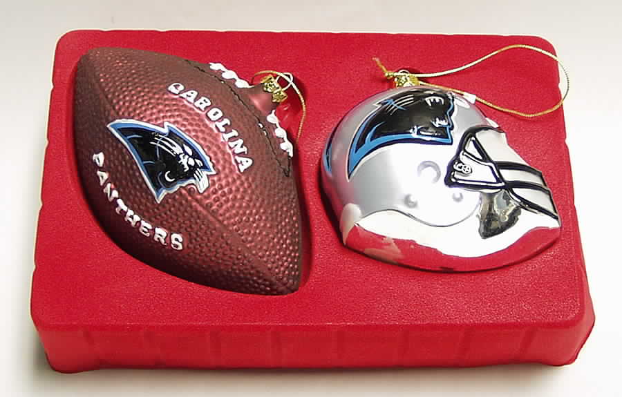NFL Team Double Ornament Sets Carolina Panthers - No Box by Scottish Christmas-1