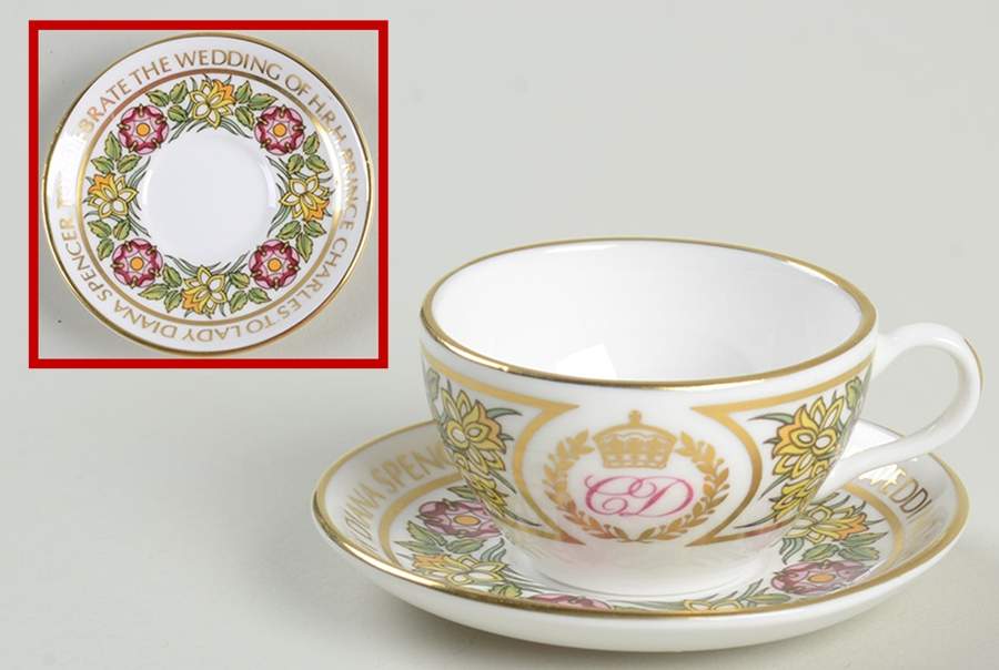 Spode Royalty Giftware Charles & Diana Wedding Mini Cup & Sauce - No Box by Spode-1