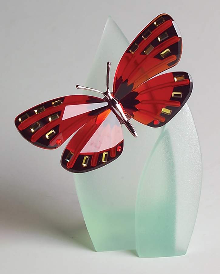 Insects & Butterflies-Crystal Paradise Adena-Light Siam Color - Boxed by Swarovski-1