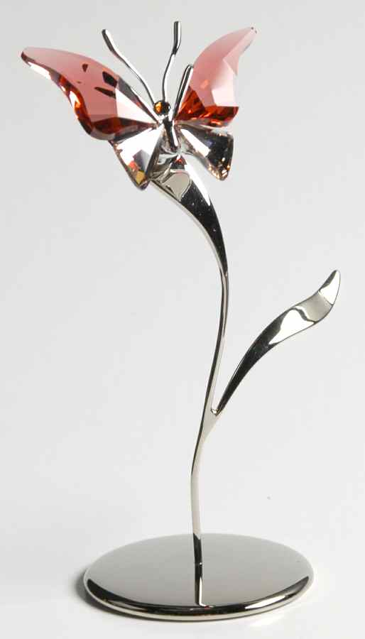 Insects & Butterflies-Crystal Paradise Alava-Padparadscha Color-Pinkish Orange - No Box by Swarovski-1