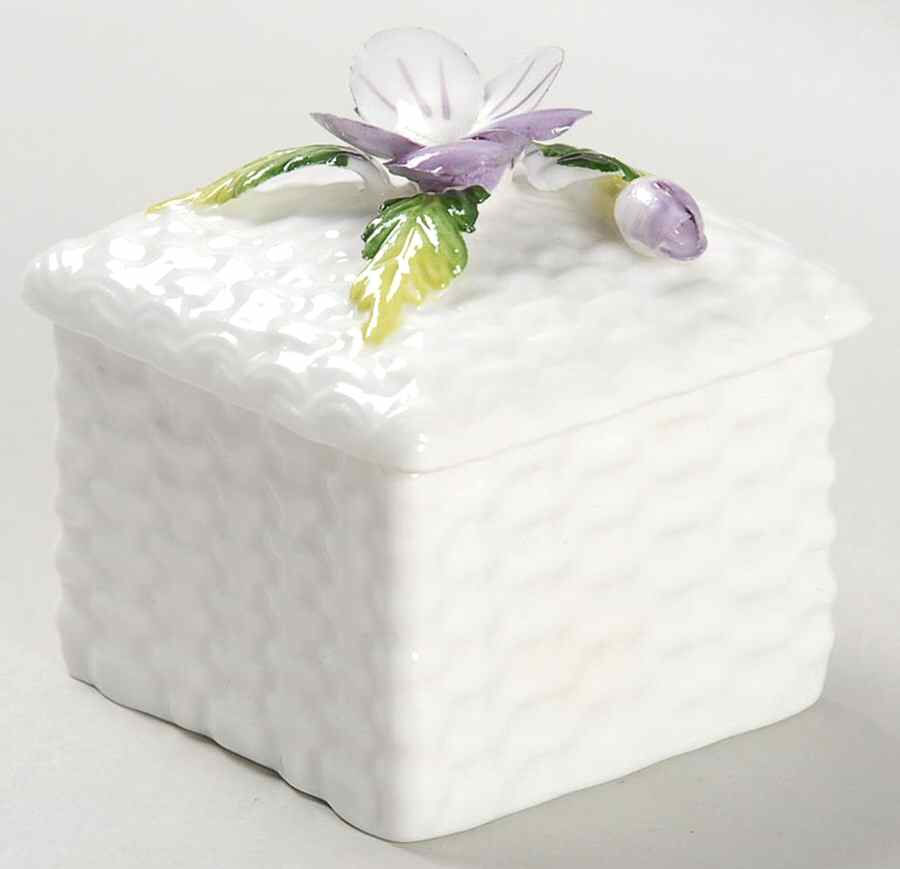 Schmid Giftware Box W/ Lid-Purple Flower - No Box by Schmid-1